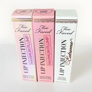 Too Faced Lip Injection Extreme & Max Plump Trio Lip Bundle